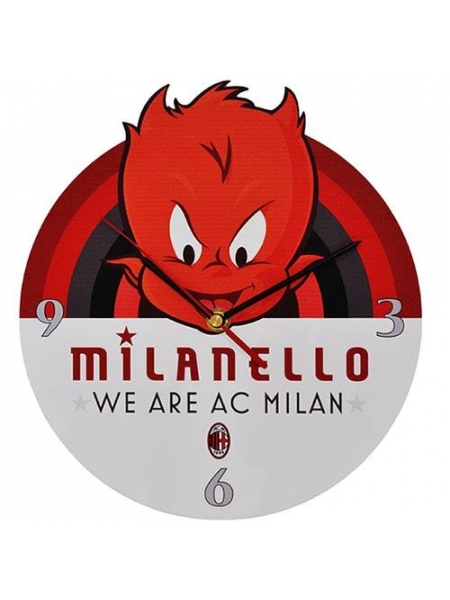 Orologio da parete in plexiglass We are AC MILAN